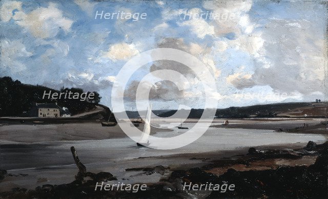 'The River at Half Tide', 1874.  Artist: Emmanuel Lansyer