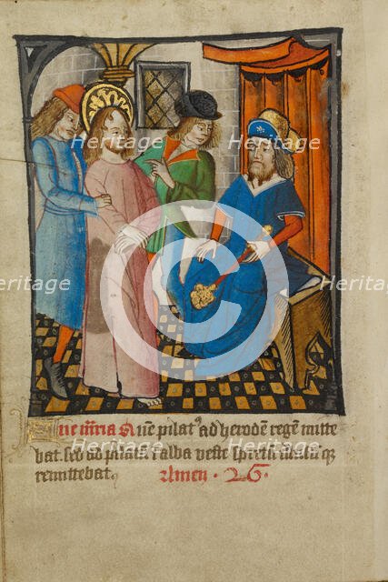 Christ Before Herod, about 1480-1490. Creator: Unknown.