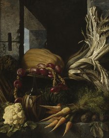 Vegetables in a cellar, 1883. Creator: Wladimir Swertschkoff.