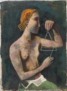 Girl with triangle, 1935. Creator: Hofer, Karl (1878-1955).