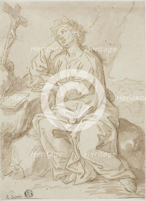 Saint Dorothy Praying in Desert, n.d. Creator: Unknown.