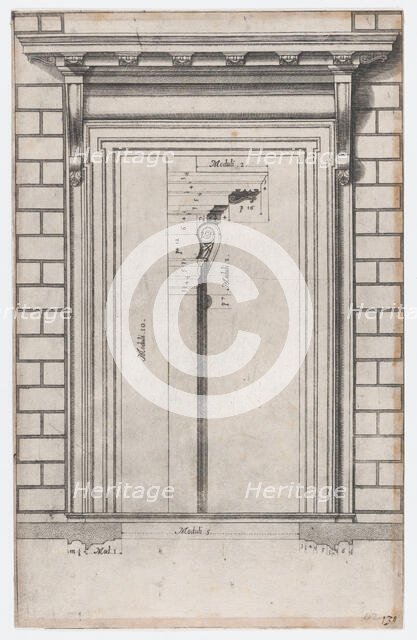 Speculum Romanae Magnificentiae: Plan of a doorway, 16th century., 16th century. Creator: Anon.