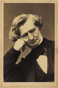 Portrait of Hector Berlioz (1803-1869). Creator: Photo studio Martinet.