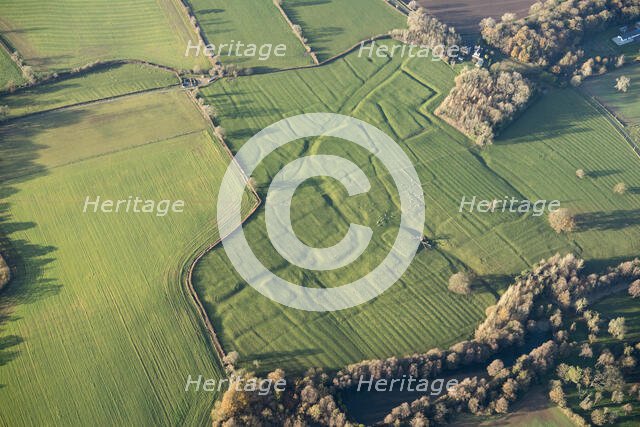 Deserted medieval settlement of Sulby and associated ridge and furrow, Northamptonshire, 2020. Creator: Damian Grady.