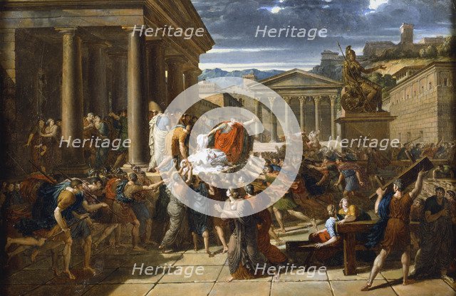 'The Death of Caesar', 44 BC (c1780-1832).  Artist: Guillaume Lethiere