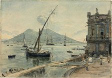 Naples with Mt. Vesuvius, 1835. Creator: Rudolf von Alt.