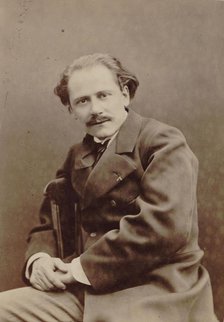 Portrait of the composer Jules Massenet (1842-1912), 1880. Creator: Petit, Pierre Lanith (1831-1909).