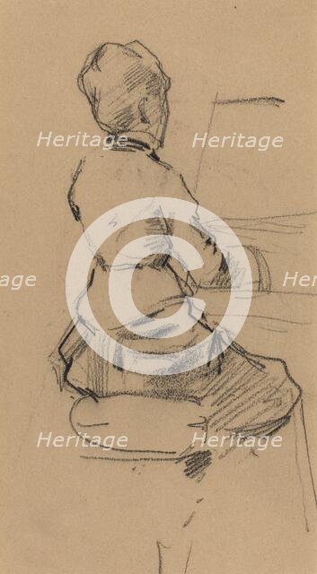 Young Woman Seated at a Piano [verso], c. 1890. Creator: Jean Louis Forain.