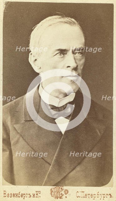 Nikolai Khristianovich Bunge, head-and-shoulders portrait, facing slightly..., between 1880 and 1886 Creator: Unknown.
