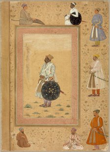 Rao Chattarsal of Bundi (?), Folio from the Late Shah Jahan Album (image 2 of 3), 1500-1544 (recto). Creator: Balchand.