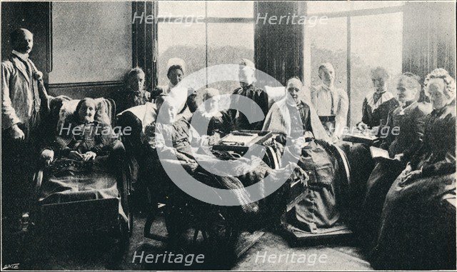 'At Home, a Favourite Window Recess in the Women's Corridor', 1901. Artist: Unknown.