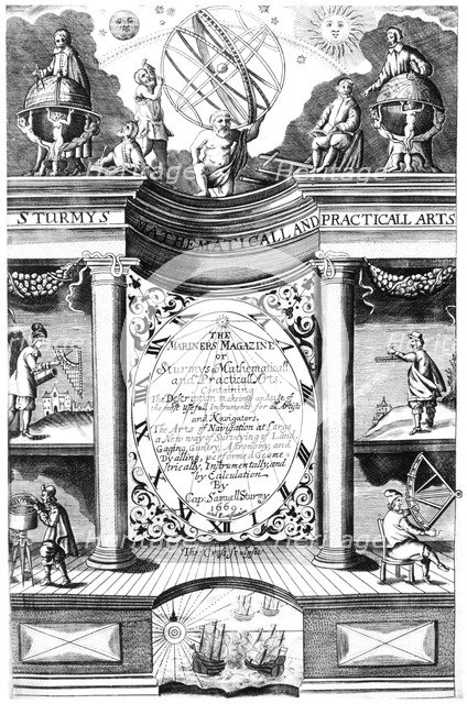Title page of Samuel Sturmy, Mariners Magazine, London, 1669. Artist: Samuel Sturmy