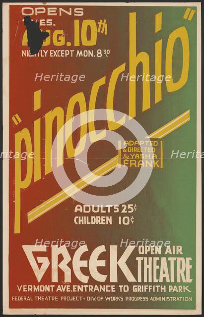 Pinocchio, Los Angeles, 1937. Creator: Unknown.