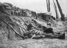 French Zouave infantry killed by gas, Second Battle of Ypres, Belgium, 22 April 1915, (1929). Artist: Unknown