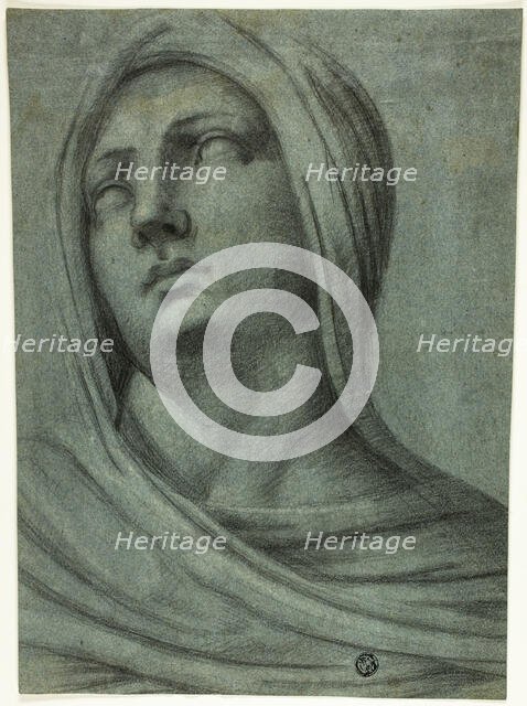 Head and Shoulders of Veiled Woman, c. 1700. Creator: Unknown.