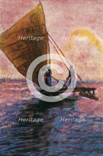 Sailing boat, Fiji, c1928. Creator: Unknown.