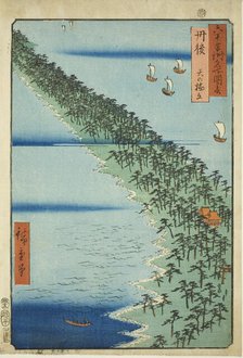 Tango Province: Amanohashidate (Tango, Amanohashidate), from the series "Famous..., 1853. Creator: Ando Hiroshige.