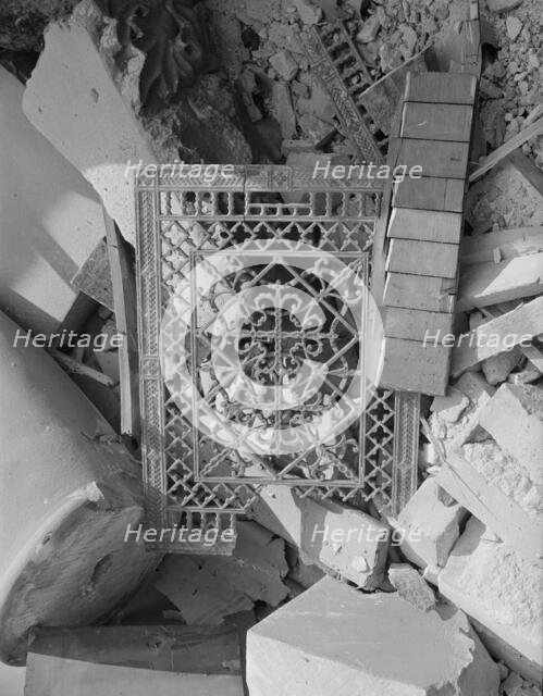 Fixture from a heating unit in a wrecked church on Independence Avenue, Washington, D.C, 1942. Creator: Gordon Parks.