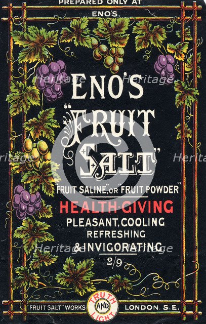 Eno's Fruit Salt, 19th century. Artist: Unknown