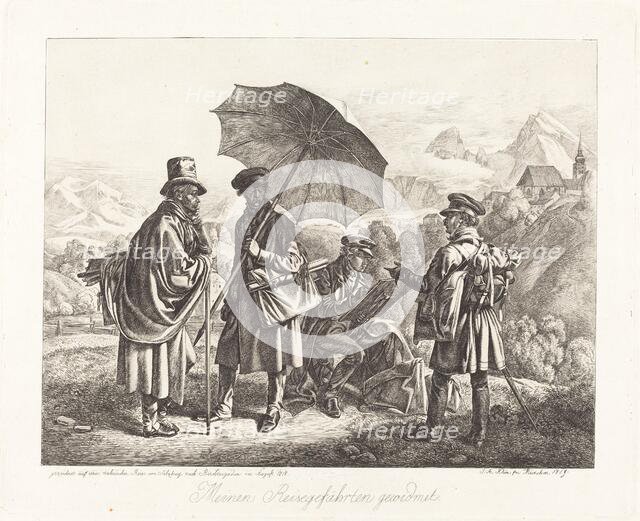 Painters on Their Travels (Die Maler auf der Reise), 1819. Creator: Johann Adam Klein.