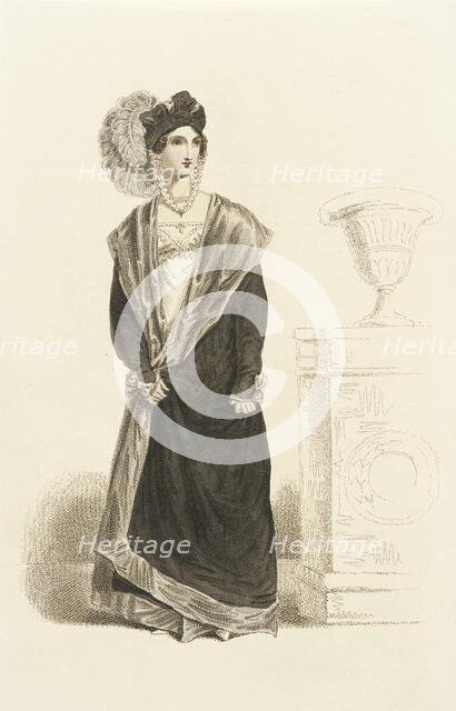 Fashion Plate (Mrs. Bell's Mantelet à la Capucine), 02-01-1820. Creator: John Bell.