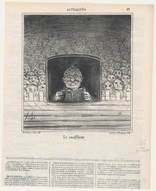 Le souffleur, 1870. Creator: Honore Daumier.