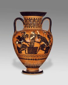 Attic Black-Figure Neck Amphora, about 510 BC. Creator: Medea Group.