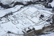 Vindolanda (Chesterholm) Roman fort in the snow, Northumberland, 2018. Creator: Emma Trevarthen.