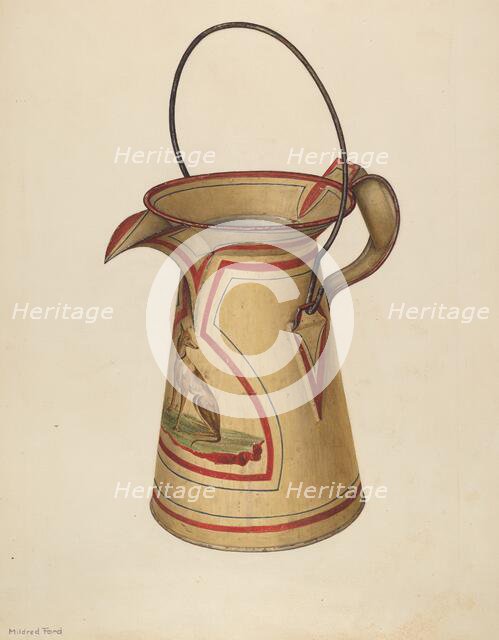 Water Can, c. 1939. Creator: Mildred Ford.