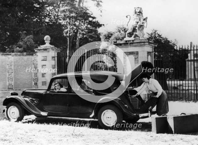 1955 Citroën II Légère Berline car, (c1955?). Artist: Unknown