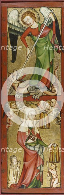 Saints Michael and Elizabeth of Hungary, 1325-1335. Creator: Rhenish Master c1330.