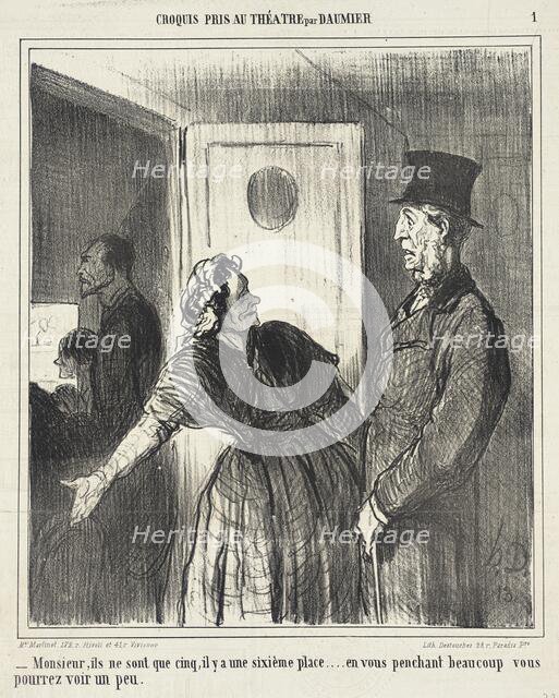 Monsieur, ils ne sont que cinq.., 1864. Creator: Honore Daumier.