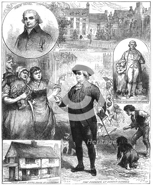 Robert Raikes, founder of the Sunday School movement, 1780 (1880). Artist: Unknown