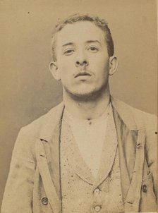 Schulé. Armand. 21 ans, né le 28/2/73 à Choisy-le-Roi. Comptable. Anarchiste. 2/7/94., 1894. Creator: Alphonse Bertillon.