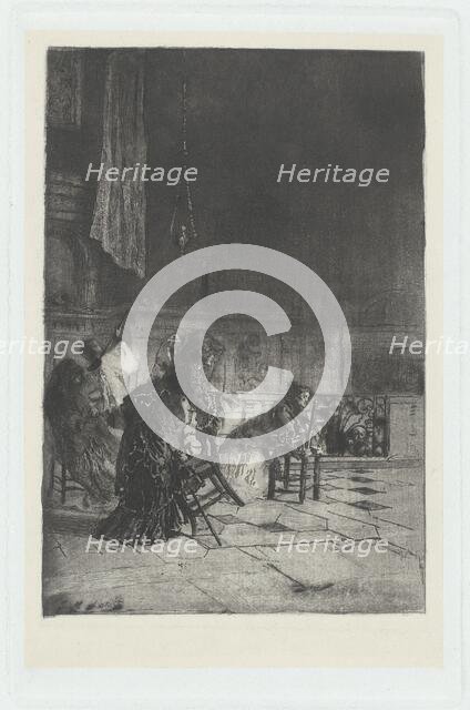 Intérieur de l'église à Milan (Interior of a Church in Milan [sic], c. 1874. Creator: Mose, Bianchi.