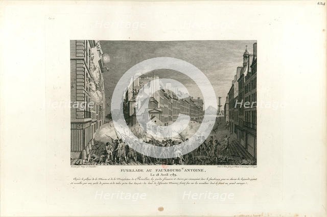 Fusillade in the Faubourg St. Antoine, 28 April 1789, 1802. Creator: Niquet, Claude (1770-1831).