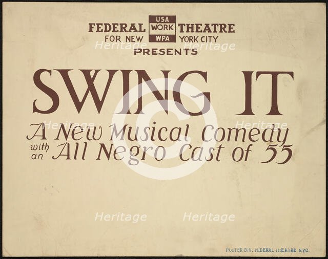 Swing It, New York, 1937. Creator: Unknown.