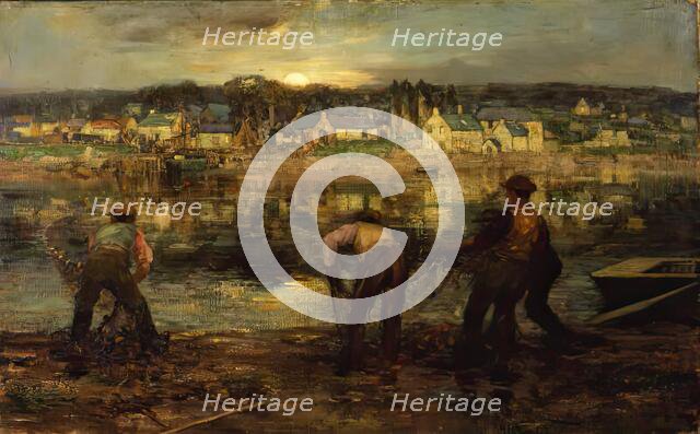 Salmon Fishers on the Dee at Kirkcudbright, c1880s. Creator: William Stewart MacGeorge.