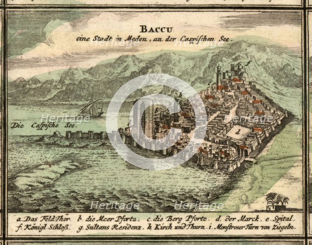 Map of Baku, 1762.