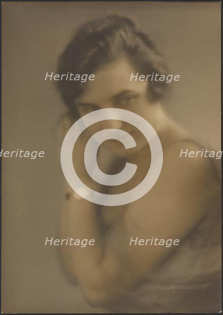 Portrait of a Woman with Watch, 1907-1924. Creator: Louis Fleckenstein.