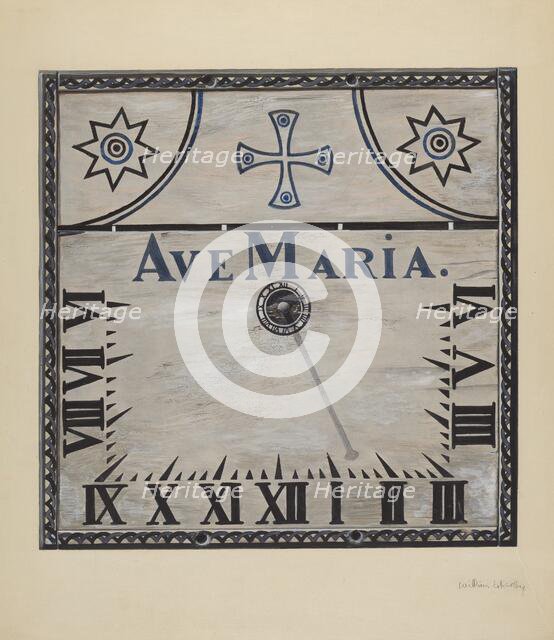 Sun Dial, c. 1937. Creator: William Kerby.