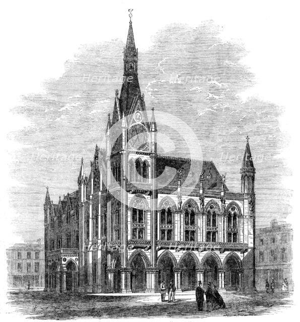 The Preston Guild Festival: the proposed townhall, 1862. Creator: Unknown.
