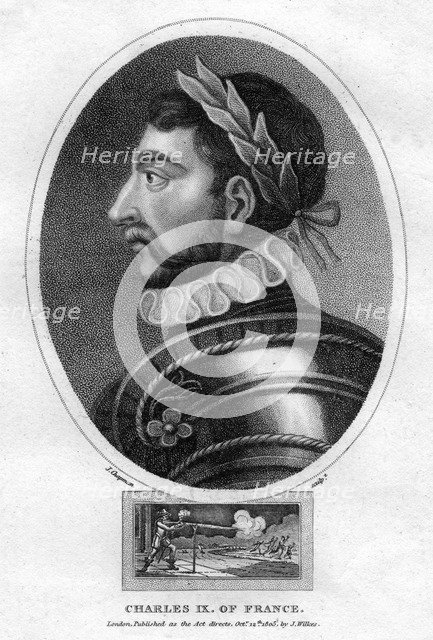 Charles IX, King of France, (1805).Artist: J Chapman