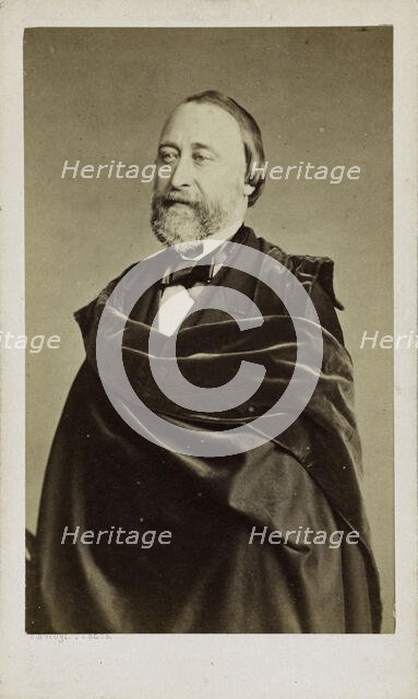 Portrait of the flautist and composer Louis Dorus (1812-1896), c. 1875. Creator: Franck (François Gobinet de Villechole) (1816-1906).