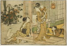 Bon Festival Lanterns and Plant Seller, from the illustrated book "Picture Book..., New Year, 1801. Creator: Kitagawa Utamaro.