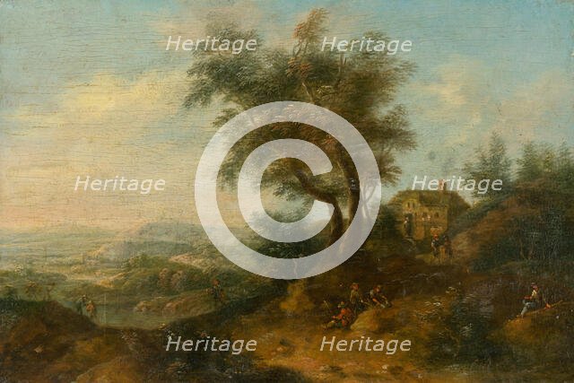 Landscape with a Figural Staffage, 1760-1780. Creator: Unknown.