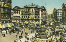 Piccadilly Circus, London, c1910. Creator: Unknown.
