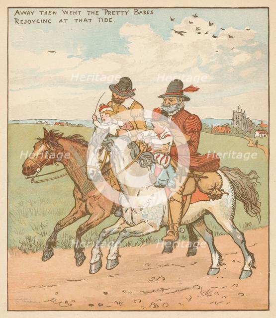 'Away They Went The Pretty Babes, Rejoycing At That Tide' c1878.  Creator: Randolph Caldecott.