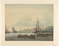 Rowing competition, 1829-1879. Creator: Ary Pleijsier.