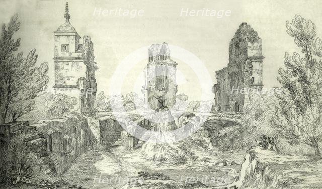 'Brambletye House, Interior', c1835. Creator: Robert Blemmell Schnebbelie.